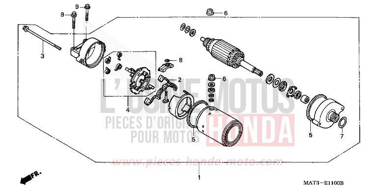 STARTING MOTOR for Super Blackbird CANDY PHOENIX BLUE (PB284) from 2001